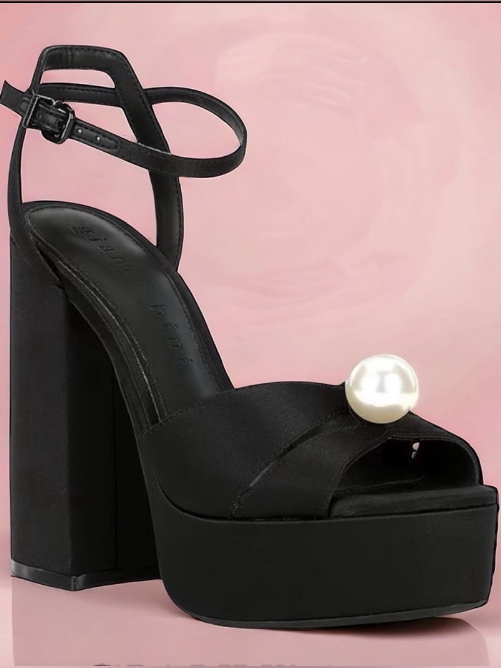 Gianni Bini KEMARAFOUR Matte Sandal Oversized Pearl Platform Sandals